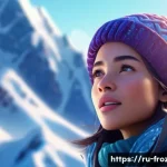 겨울왕국 속 음악과 애니메이션의 조화 - A vibrant and emotionally expressive animated scene featuring a female character singing passionatel...