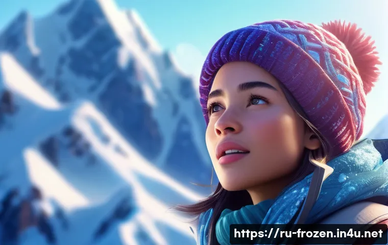 겨울왕국 속 음악과 애니메이션의 조화 - A vibrant and emotionally expressive animated scene featuring a female character singing passionatel...