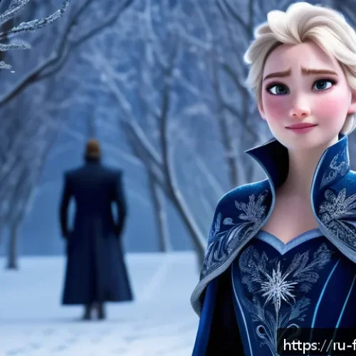 Home 30 겨울왕국 속 빌런의 등장 이유 - A detailed fantasy scene featuring a powerful antagonist inspired by "Frozen," dressed in an elegant...